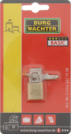 2x BURG-WÄCHTER C-Line 222 15 Vorhängeschloss Mini 15mm Set 3mm Bügel