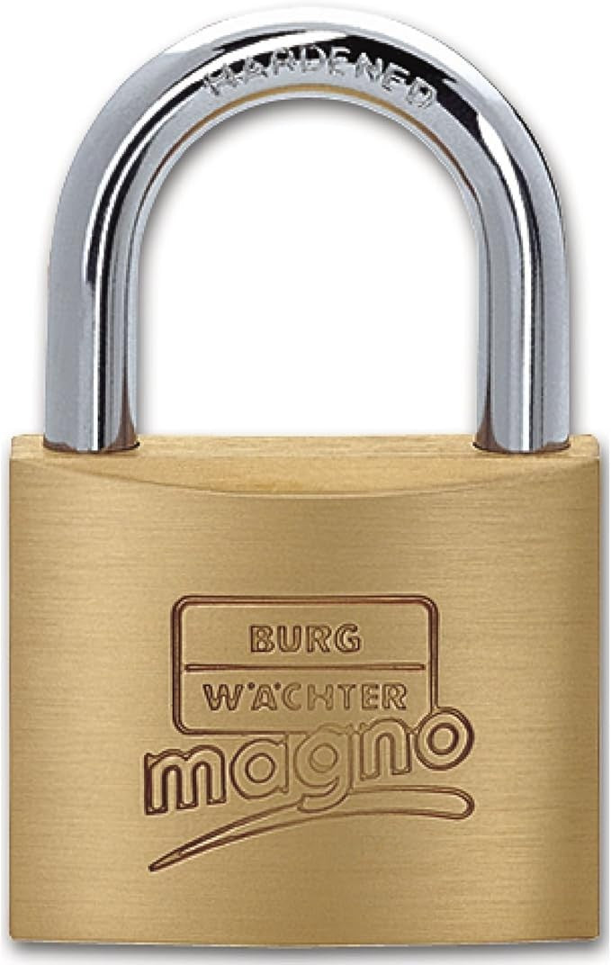 2xBurg Wächter 40/2 Vorhangschloss 400 E Magno verschiedensperrend, Breite 40 mm