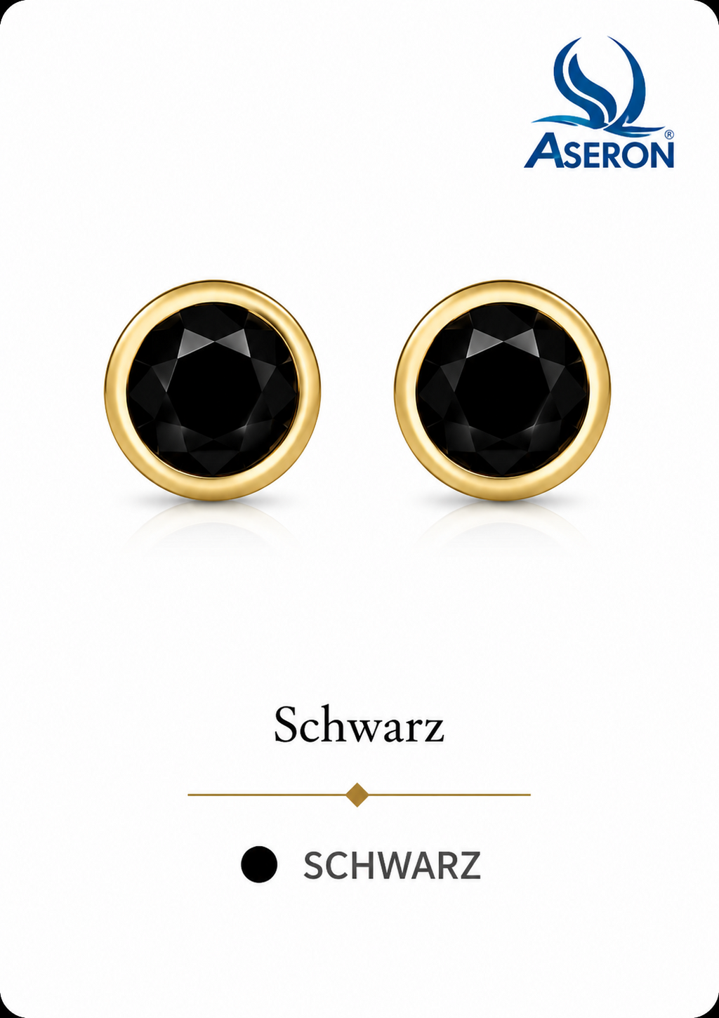 Zirkonia Ohrstecker Gold 12 Farben nickelfrei Damen Ohrringe Set wählbar