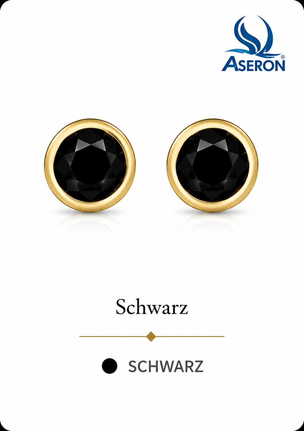 Zirkonia Ohrstecker Gold 12 Farben nickelfrei Damen Ohrringe Set wählbar