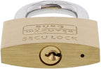 2 X BURG-WÄCHTER Secu Lock 50 mm Vorhängeschloss  Messing Sicher Stabil
