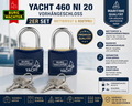 2 X BURG-WÄCHTER Yacht 460 20 Vorhängeschloss Wetterfest Messing Kunststoff 22mm