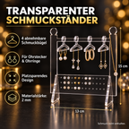 ASERON Schmuckständer Acryl Transparent Ohrringhalter mit 4 abnehmbaren Bügeln