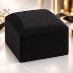 ASERON LED Ringetui mit Licht Schwarz Schmuckbox Verlobungsring Geschenkbox