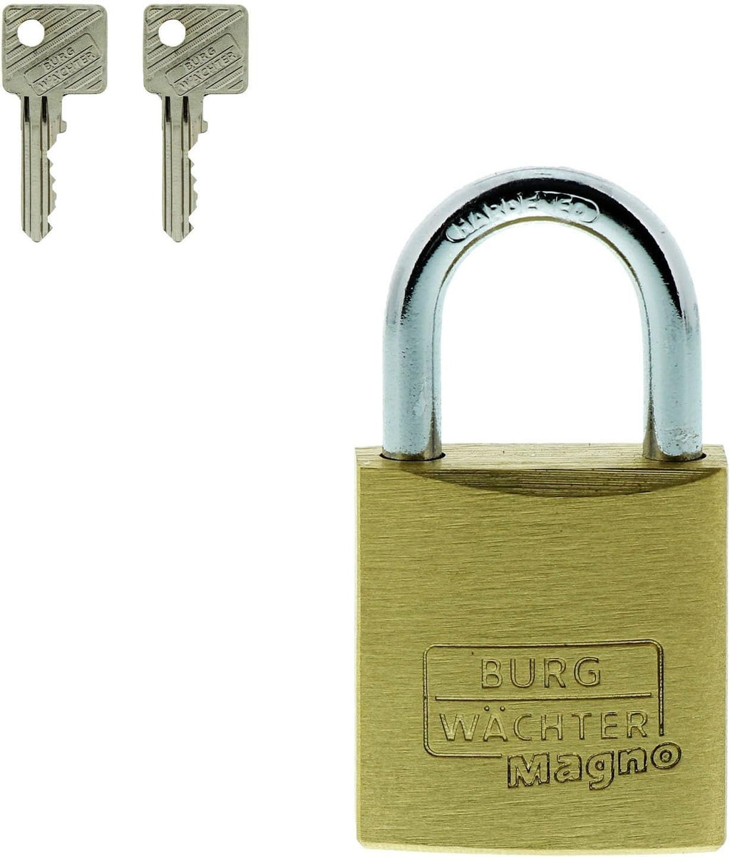 Burg-Wächter Magno 400 E 25 Vorhängeschloss Messing mit 2 Schlüsseln