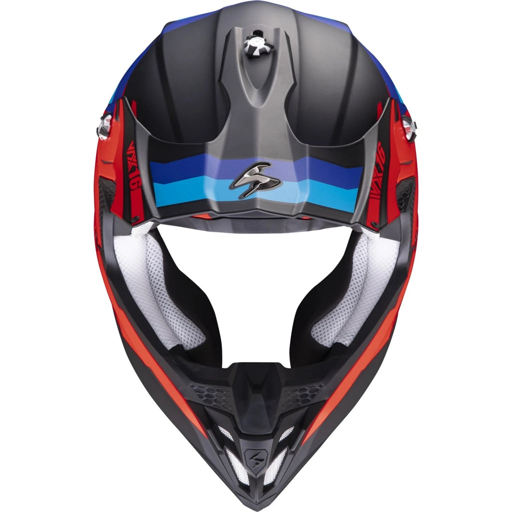 Scorpion VX-16 Evo Air Spectrum Motocross Schwarz Rot Blau Matt S-XL