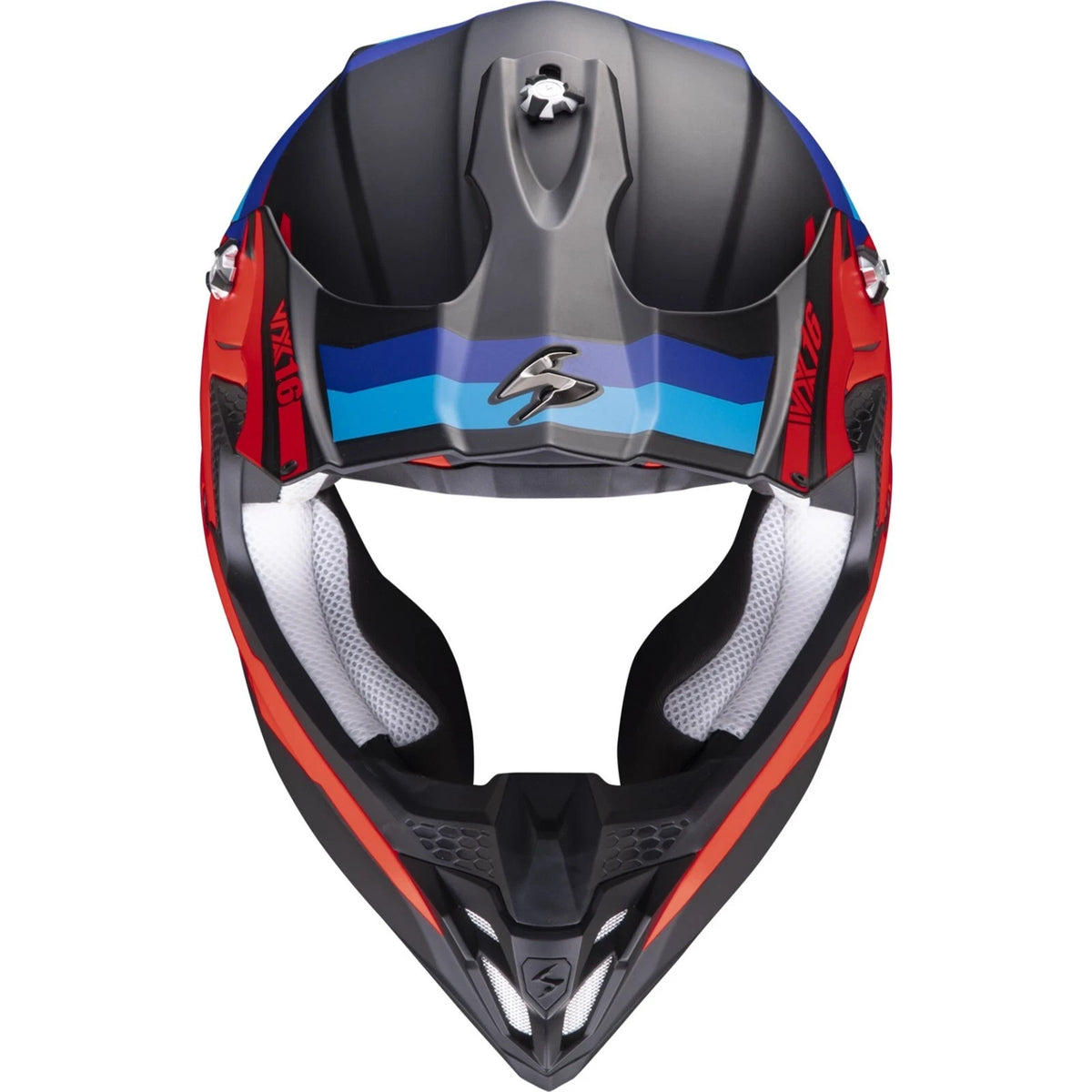 Scorpion VX-16 Evo Air Spectrum Motocross Schwarz Rot Blau Matt S-XL
