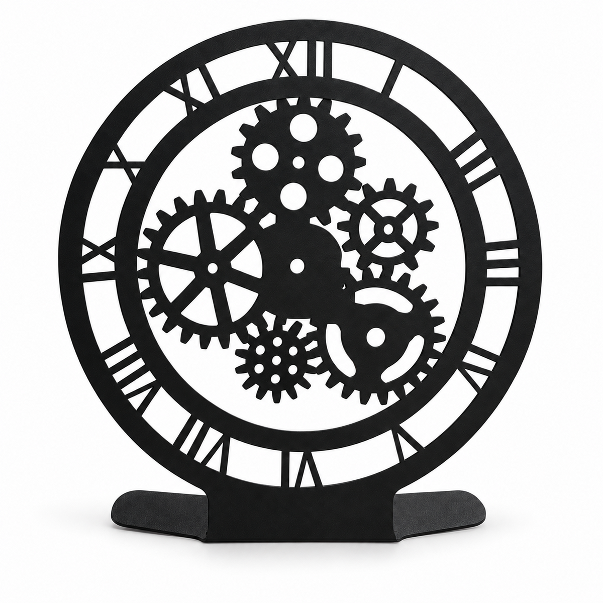 ASERON Metall Tischuhr Rohling ohne Uhrwerk Zeiger 24 cm 2 Designs DIY