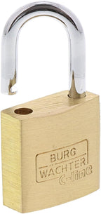 BURG-WÄCHTER C-Line 222 20 SB Vorhängeschloss Messing Bügelschloss Klein
