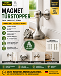 2 x  BURG-WÄCHTER Magnet Türstopper Wand TWM 2495 Edelstahl Türhalter 6kg Halt