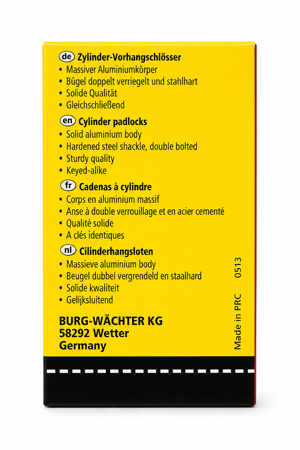 2 X Burg-Wächter ALUTITAN 770 40 K1 GL Vorhängeschloss hoher Bügel