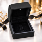ASERON LED Ringetui mit Licht Schwarz Schmuckbox Verlobungsring Geschenkbox
