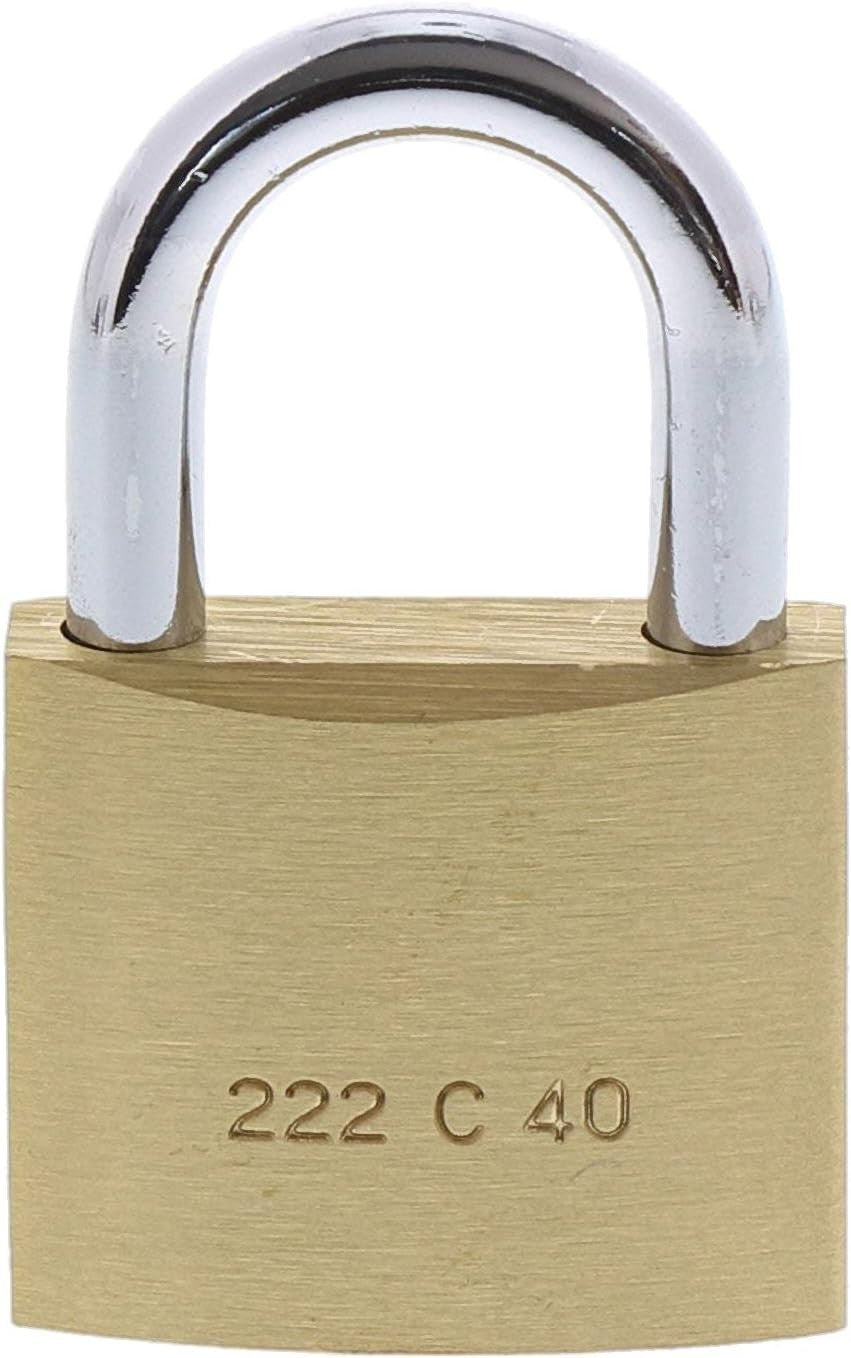 BURG-WÄCHTER C-Line 40 Premium Vorhängeschloss aus Messing – Gehärteter Stahlbüg