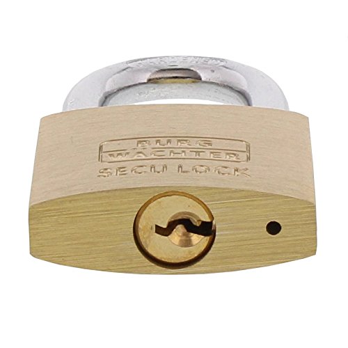 Burg Wächter Zylinder-Vorhangschloss, 3er-Set, 6 mm Bügelstärke, TRIO 405 40 GL SB, Messing