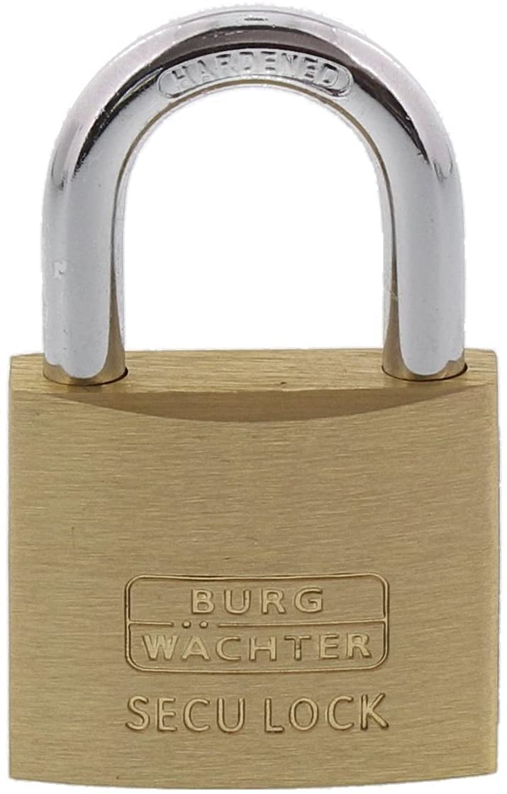 Burg Wächter Zylinder-Vorhangschloss, 3er-Set, 6 mm Bügelstärke, TRIO 405 40 GL SB, Messing