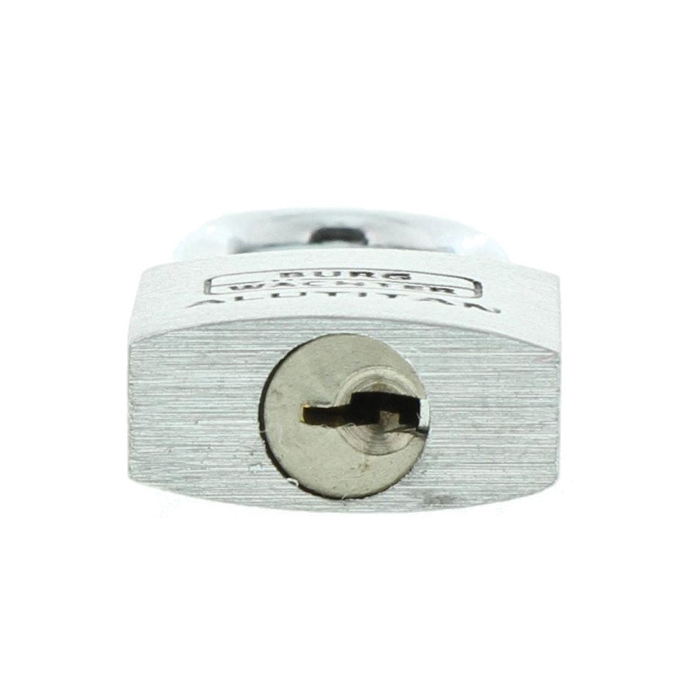 Burg-Wächter Vorhangschloss, Vorhängeschloss mit Schlüssel, Duo Set, 3,7 mm Bügelstärke, massives Aluminiumschloss, Innenwerk rostfrei, Gehärtet, Alutitan Duo 770 HB 20 26 SB