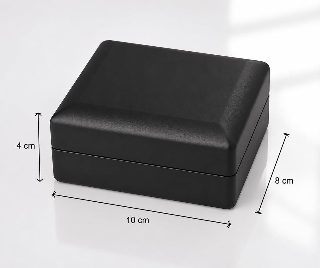 Aseron LED Schmuckbox Schwarz, Samt Etui 10x8x4cm
