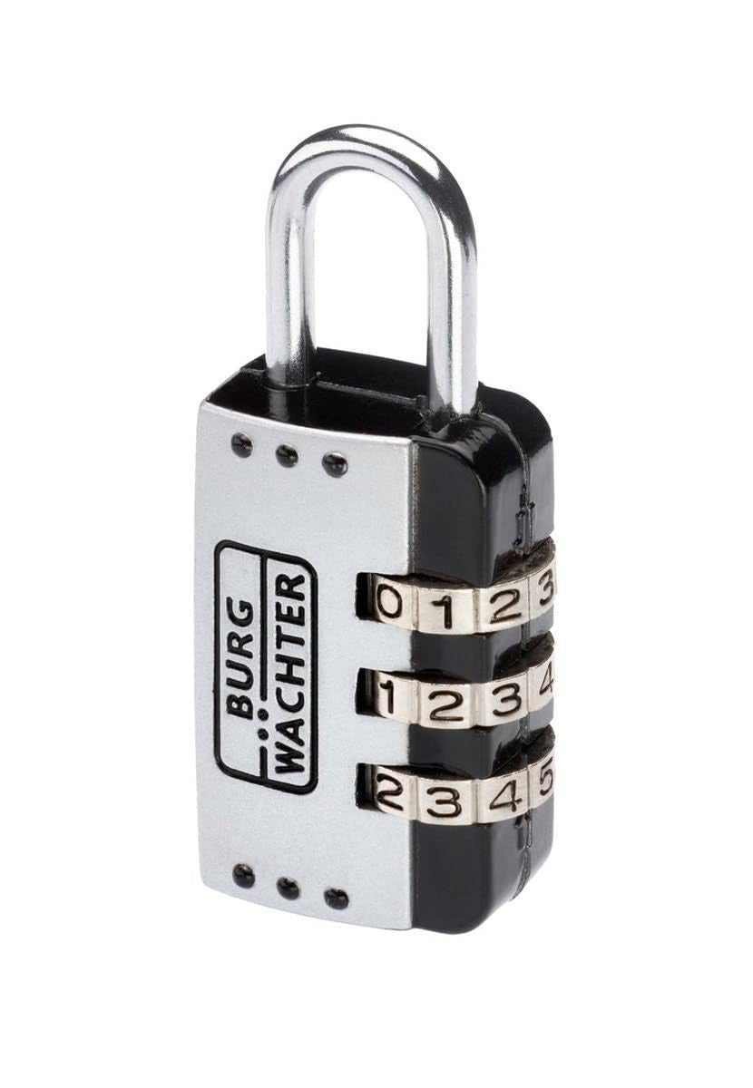 Burg-Wächter Verstellbares Zahlenschloss, 3,5 mm Bügelstärke, 3 Zahlenrollen, Combi Lock 72 25 SB
