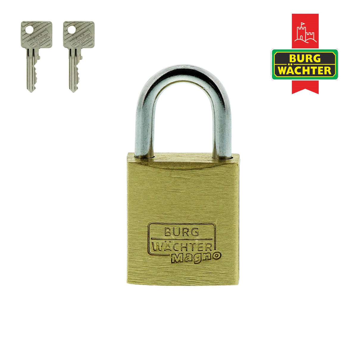 Burg Wächter 400emagno Messing Vorhängeschloss 3 x 8 x 11 mm (Blister)