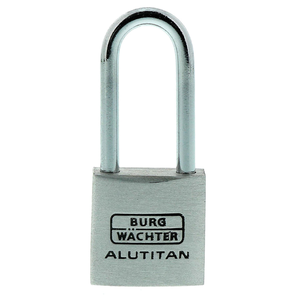 Burg-Wächter Vorhangschloss, Vorhängeschloss mit Schlüssel, Duo Set, 3,7 mm Bügelstärke, massives Aluminiumschloss, Innenwerk rostfrei, Gehärtet, Alutitan Duo 770 HB 20 26 SB