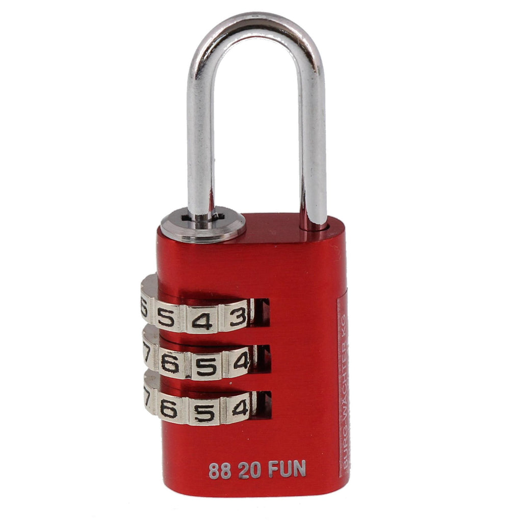 Burg Wächter Verstellbares Zahlenschloss-Set, Combi Lock Duo 88 20 Fun SB, Bügelstärke: 3,2 mm Sortiert
