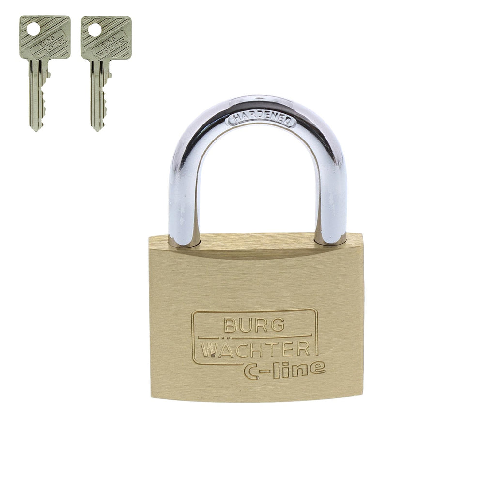 BURG-WÄCHTER Vorhängeschloss, 3 mm Bügelstärke, 2 Schlüssel, C-Line 222 15 SB