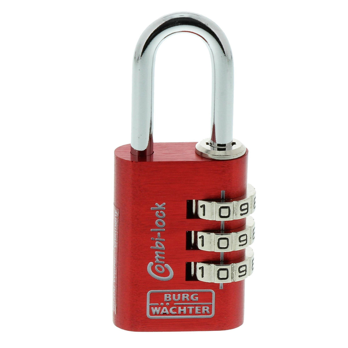 BURG WÄCHTER Verstellbares Zahlenschloss, 5 mm Bügelstärke, 3 Zahlenrollen, Combi Lock 88 30 Fun SB