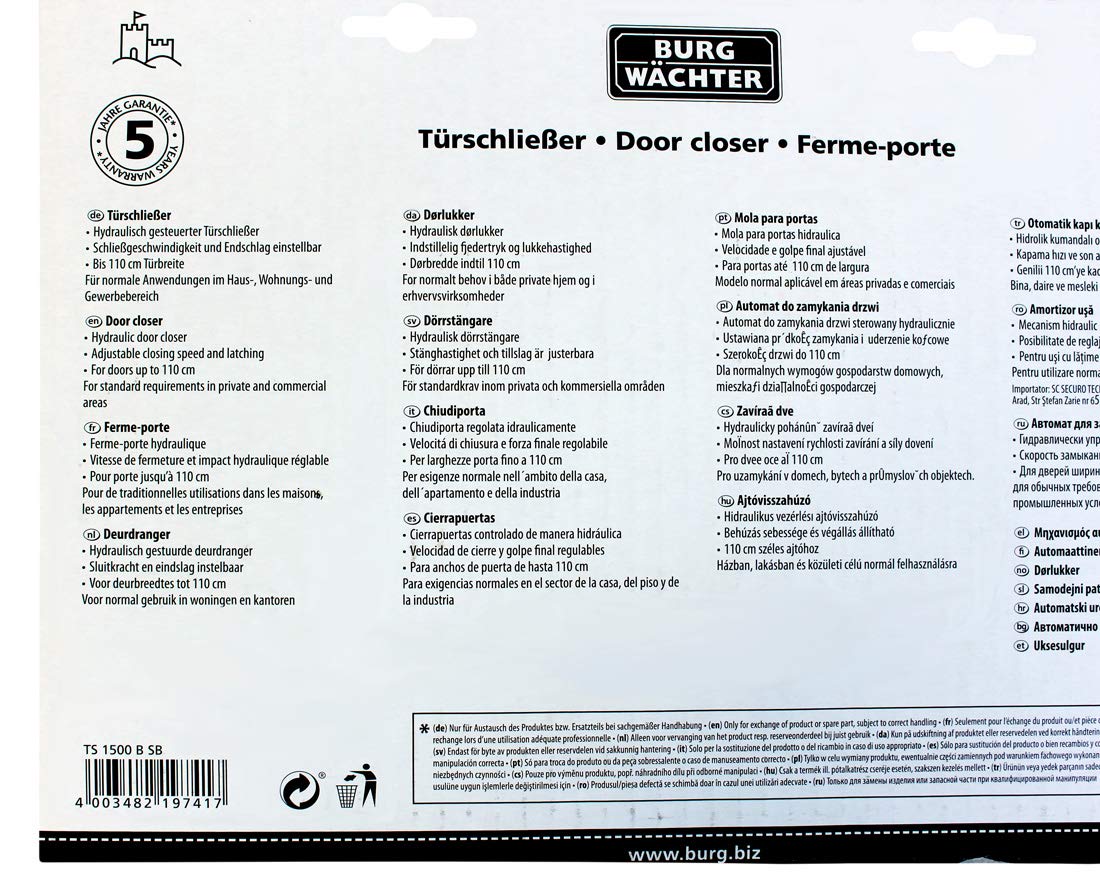 Burg-Wächter Türschließer TS 1500 B SB