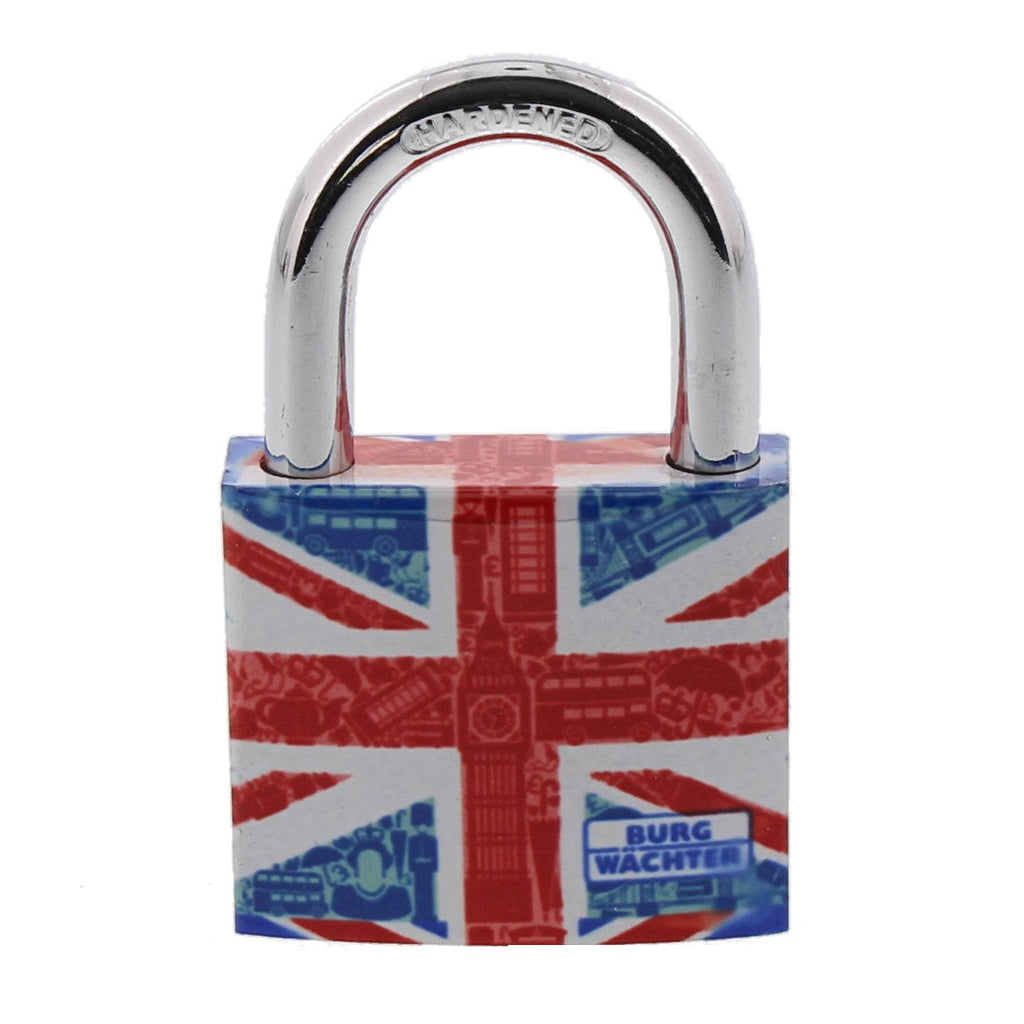 Burg-Wächter Zylinder Vorhangschloss, Motivschloss, Reiseschloss mit Zahlencode aus Aluminium, 771 F 40 London SB