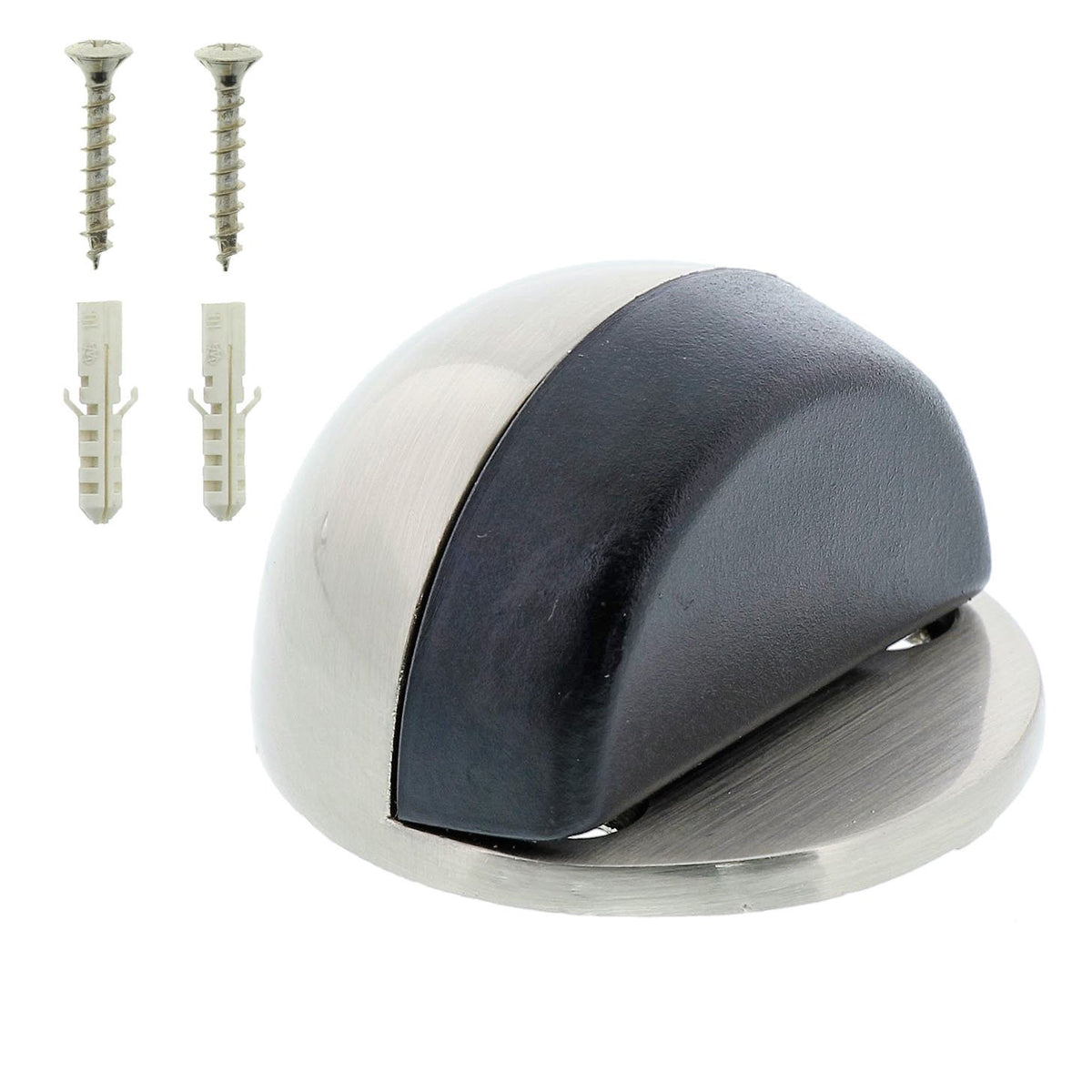 Burg-Wächter Design-Türstopper, Bodenmontage, TSB 2140 Ni SB, Edelstahl-Optik