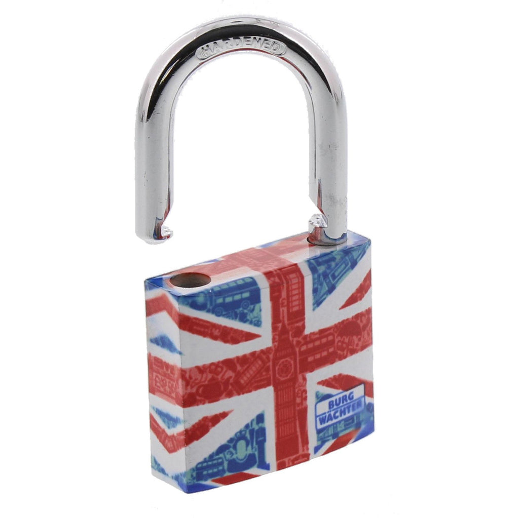 Burg-Wächter Zylinder Vorhangschloss, Motivschloss, Reiseschloss mit Zahlencode aus Aluminium, 771 F 40 London SB