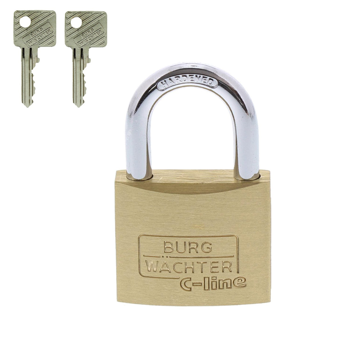 BURG-WÄCHTER Vorhängeschloss, 3 mm Bügelstärke, 2 Schlüssel, C-Line 222 15 SB