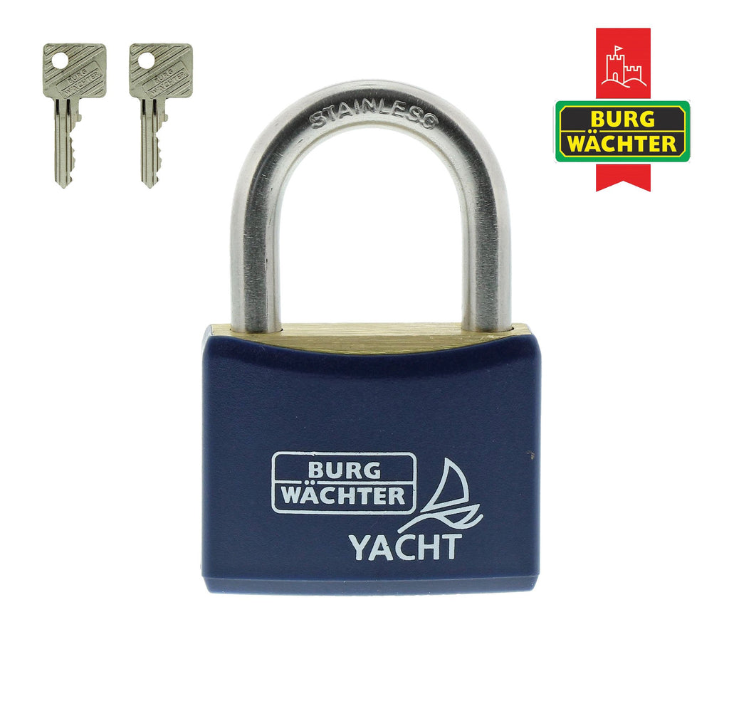 Burg-Wächter Yacht 460 Ni 50 SB Vorhängeschloss, Messing, Blau