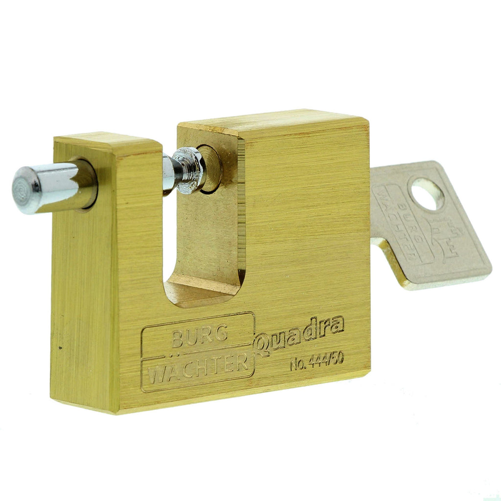 Burg-Wächter Vorhängeschloss, 7 mm Bügelstärke, Kneifschutz, 2 Schlüssel, Quadra 444 50 SB