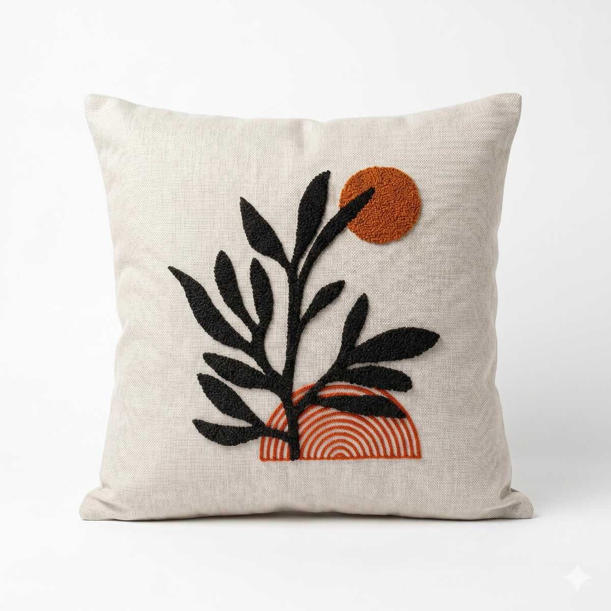 ASERON Kissenbezug 43x43 cm 2er Set – Punch Needle Design, Boho Dekorativ, Weich, Waschbar, Zierkissenhülle für Sofa & Wohnzimmer, Ohne Füllung