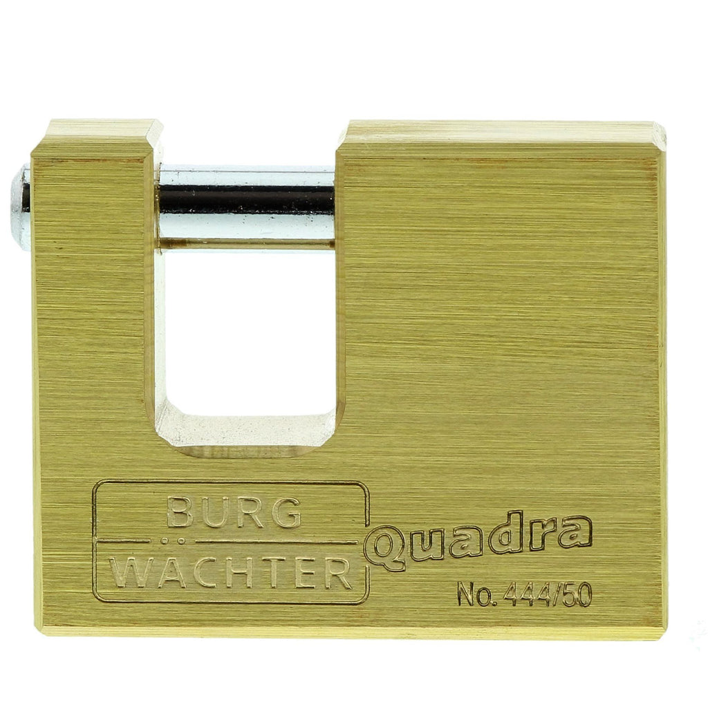Burg-Wächter Vorhängeschloss, 7 mm Bügelstärke, Kneifschutz, 2 Schlüssel, Quadra 444 50 SB