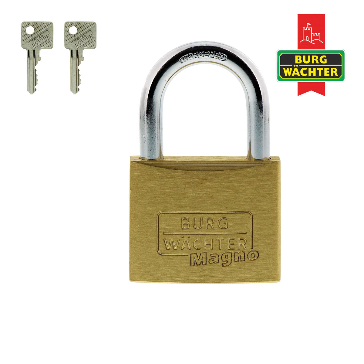 Burg Wächter 400emagno Vorhängeschloss Messing 7 x 25 x 26 mm (Blister)