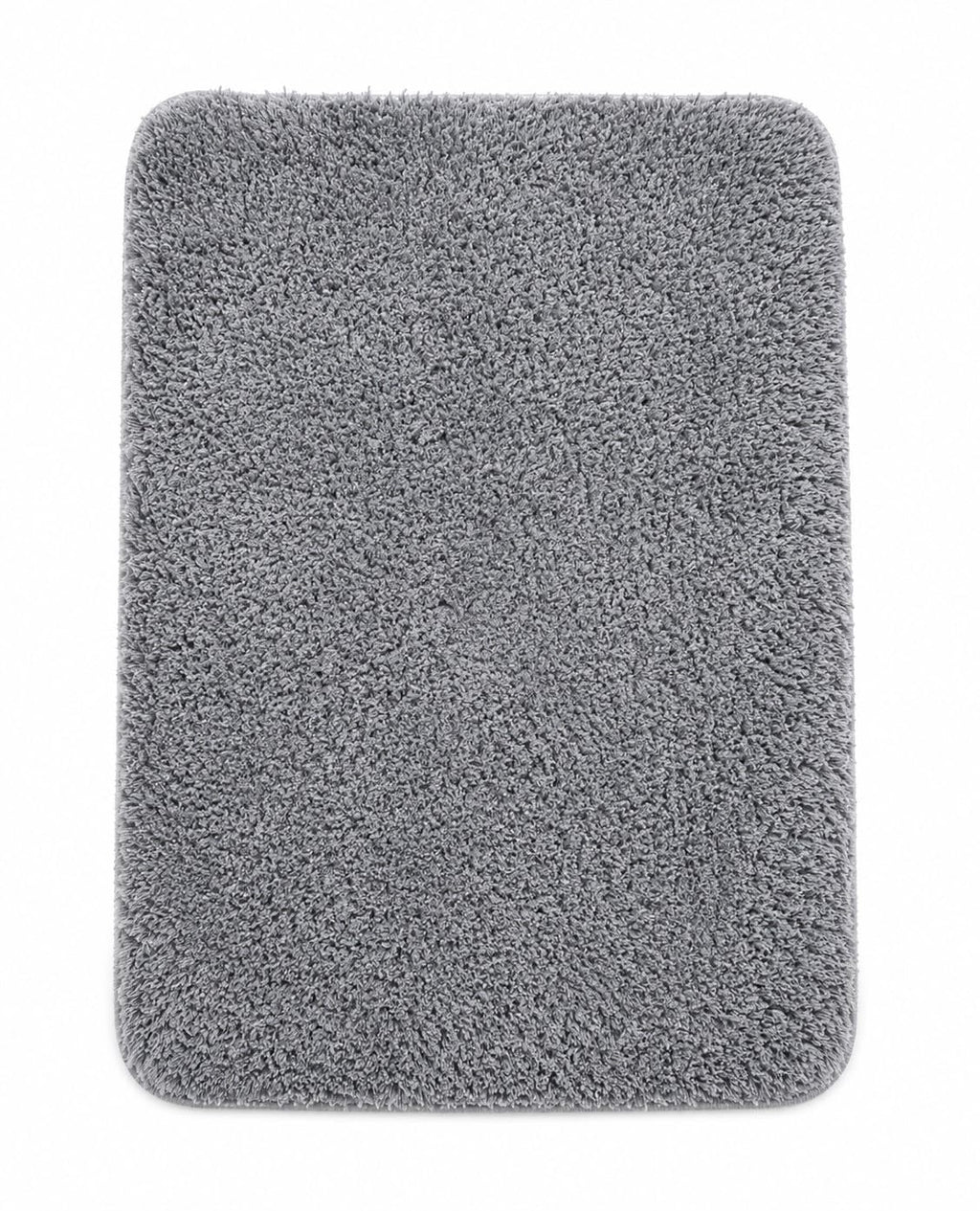 ASERON Badteppich 40x60 cm  Set – Rutschfest, Ultraweich, Waschbar, Saugstark, Schnelltrocknend, Shaggy Badezimmer Teppich Grau