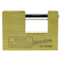 Burg Wächter Vorhängeschloss, Quadro 444 90 SB, Inkl. 2 Schlüssel, Bügelstärke: 12 mm Messing