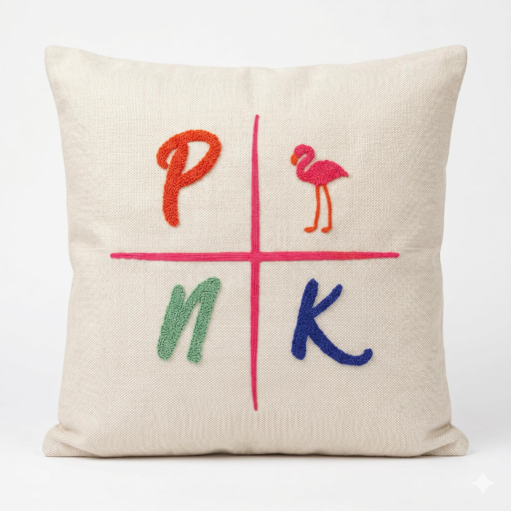 ASERON Kissenbezug 43x43 cm 2er Set – Punch Needle Design, Boho Dekorativ, Weich, Waschbar, Zierkissenhülle für Sofa & Wohnzimmer, Ohne Füllung